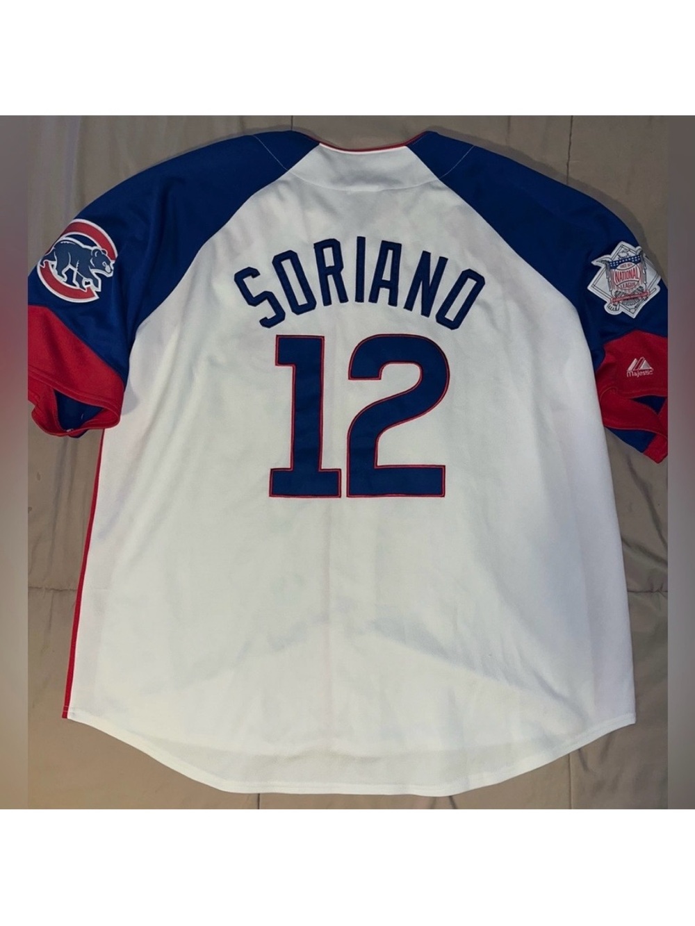 Chicago Cubs Alfonso Soriano #12 Majestic MLB Authentic Retro Baseball Jersey